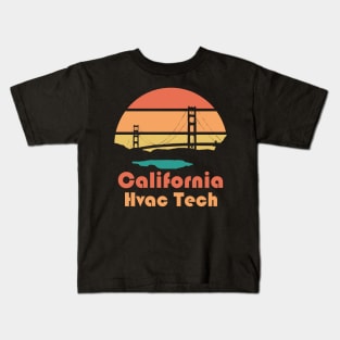 California Hvac Tech Golden State Kids T-Shirt